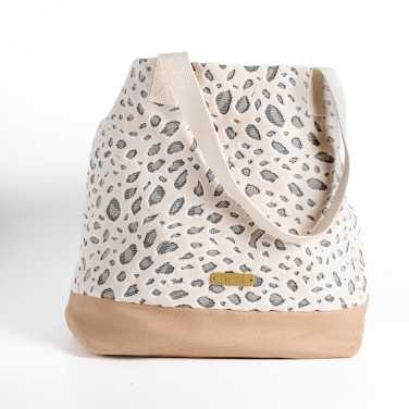 Piculet - HAYVAN SIRT DESENLİ OMUZ ÇANTASI/BEJ